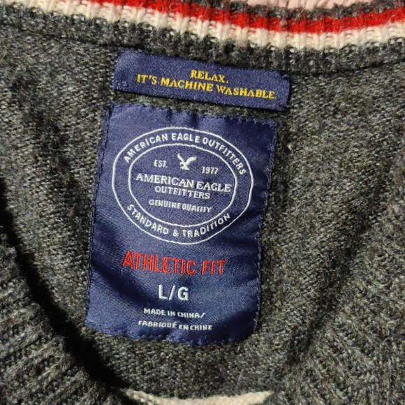 Gray & Biscuit Striped Crew Neck - Picture 3 of 5